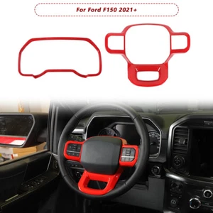 Panel del volante y cubierta del salpicadero accesorios para Ford F150 2021+ rojo - Imagen 1 de 9