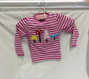 Little Girls Pullover Pink Striped  Shirt Size  2 to 3 years - Picture 1 of 2