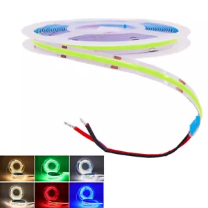 High Density COB LED Strip Lights 5V Tape Cabinet Kitchen Light Rope Flexible - Picture 1 of 16