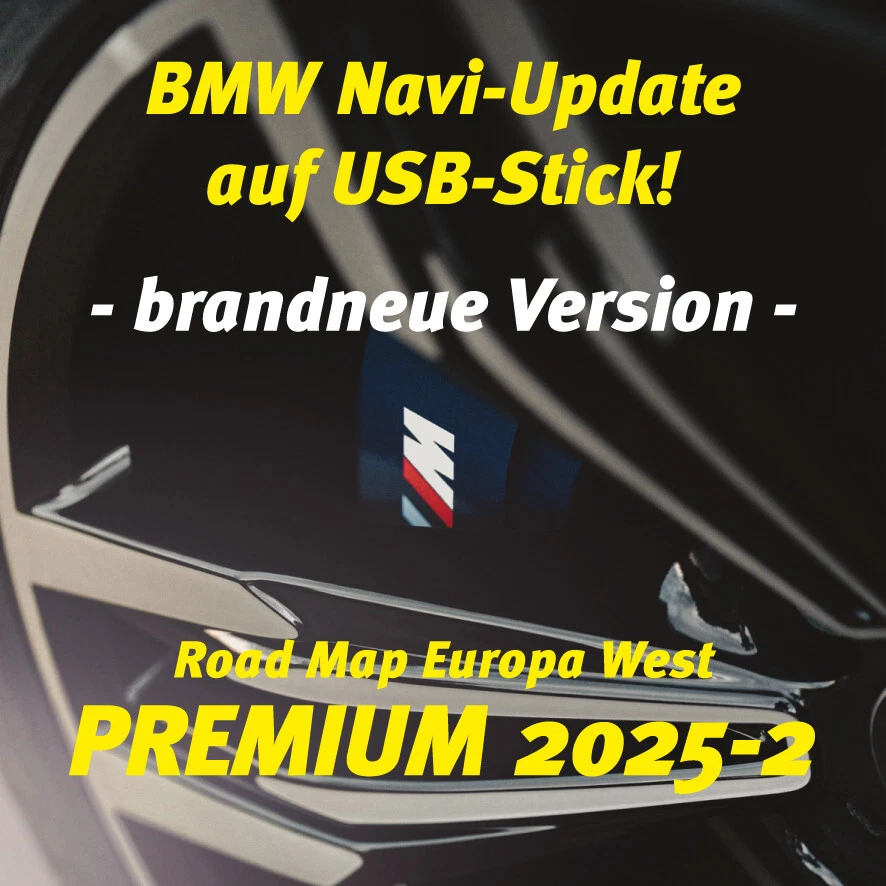 BMW NAVI UPDATE USB ROAD MAP EUROPE WEST PREMIUM 2025-2 - Bild 1 von 1
