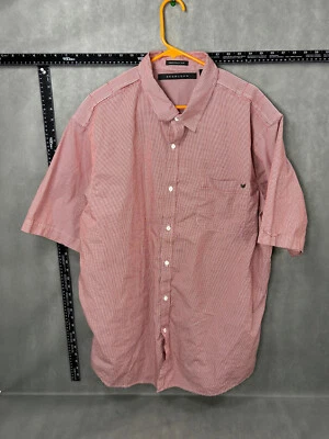Sean John Shirt Mens 3XL Pink Cotton Short Sleeve Casual Button Up Adult XXXL - Image 1 of 3
