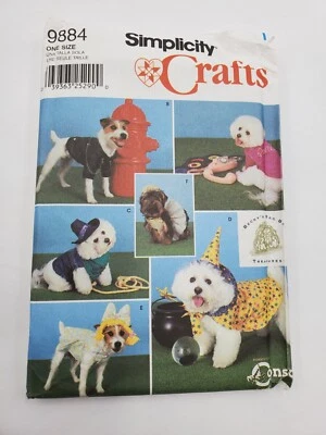 Simplicity 9884 Pets Costumes and Coats for Small and Medium Sized Dogs Uncut - Image 1 of 4