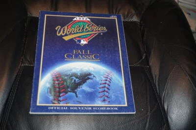 1992 WORLD SERIES PROGRAM BLUE JAYS VS BRAVES UNSCORED EX-MINT - Image 1 of 2