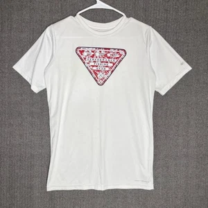 Columbia Sun Shirt Youth XL White PFG Logo Graphic Print Omni Shade - Picture 1 of 7