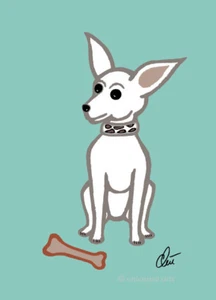 JACQUELINE DITT - Il cane Chihuahua o.t. stampa ltd.sign. grafica ger.13x18 cm cane - Foto 1 di 3