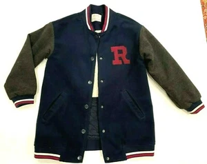ZARA outerwear Girls Navy Gray Varsity Jacket Coat size 9 10 great condition! - Picture 1 of 5