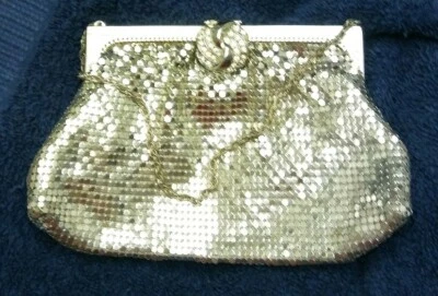 ¡¡VINTAGE!! Bolso de noche Whiting & Davis de malla metálica plateada Foto 1 de 2