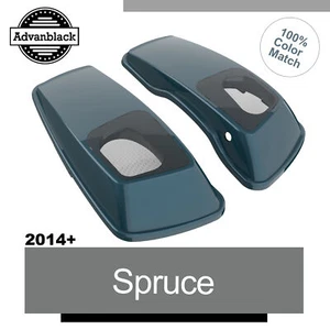 SPRUCE 6x9" Saddlebag Speaker Lids Audio Cover Fits Harley Touring 2014+ - Picture 1 of 7
