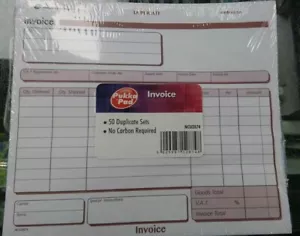 Pukka Pad NCU2874 Duplicate NCR Invoice Pad 210mm x 175mm - box of 20 Packs - Picture 1 of 1