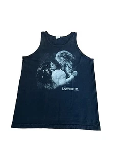 Vintage David Bowie Labyrinth Tank Top Graphic Medium Black - Picture 1 of 7