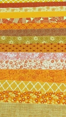 10" Layer Cake Squares Assortment: ORANGE Calico Prints 40+ pieces USA NIP - Image 1 of 4