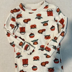 Babygap Star Wars Grogu Halloween Pjs Size 4 , Yoda, Organic Cotton - Picture 1 of 5