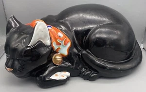 Antike japanische Keramik Katzenstatue - Made in Japan - 12 Zoll - Bild 1 von 10
