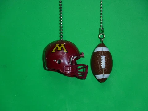 MINNESOTA GOLDEN GOPHERS CEILING FAN PULL CHAIN FOOTBALL HELMET SET Cover