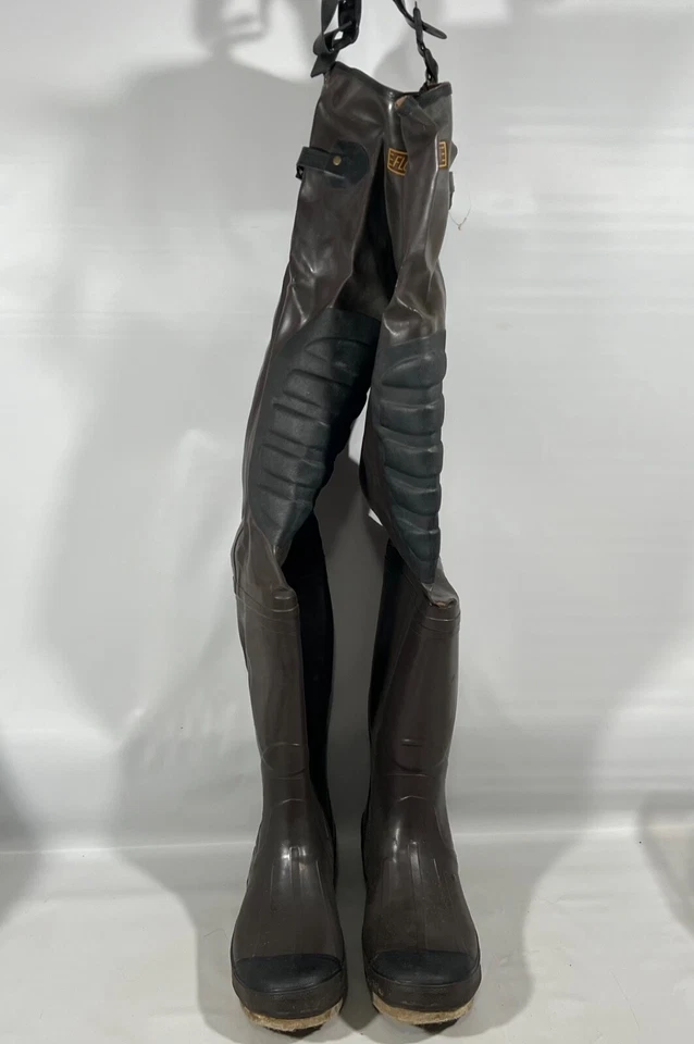 Vintage Flo-lite Steel Shank Hip Boots 12 Style D501-F Rubber Waders Fishing N - Image 1 of 4