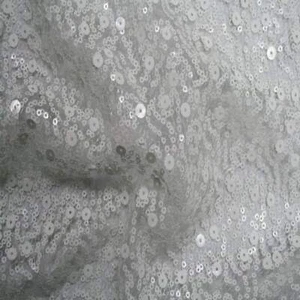SPRINKLE Two Size Sequin Fabric on Sheer Material ,2- Way Stretch, 52 Inch. In W - Picture 1 of 25