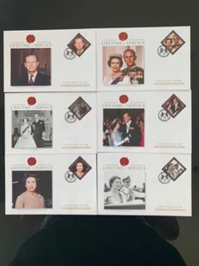 ST LUCIA 2011 QUEEN LIFETIME OF SERVICE 6v x 6 FIRST DAY COVERS - Picture 1 of 1