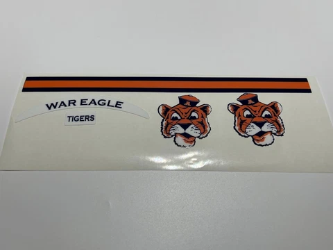 Auburn Tigers "Sailor Aubie" 1957-1970 Mini Football Helmet Decal Set Cover