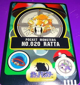 Pokemon 1997 Raticate Bandai Sealdass Card - Imagen 1 de 1