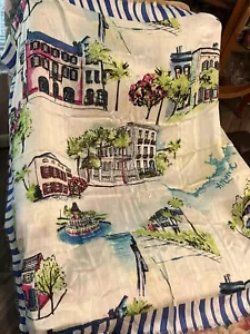 Chicos NWT Southern Charm Scarf Charleston SC square 91% Rayon 8% Silk - Picture 1 of 12