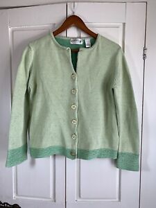 Orvis Cardigan Sweater Women's Sz Medium Classic Green Easter St Patrick’s Coast