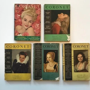 Coronet Magazines Vintage LOT of 5 1930s 1940s - Picture 1 of 11