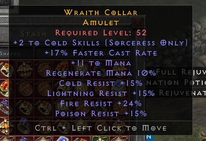 D2R- Diablo 2 Resurrected Amulet: 2- Cold Skills/17% FCR/ All Resist -PC SC NL - Image 1 of 1
