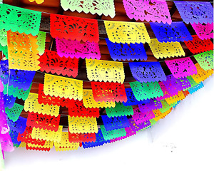 5 Pk Mexican Fiesta Party Decorations Papel Picado Banner 60 Ft Cinco De Mayo
