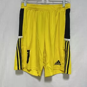 Adidas Shorts Mens Womens Adult Medium Goalkeeper Yellow Keeper #1 - Picture 1 of 4