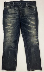 Denim & Supply Ralph Lauren Jeans Men's 40x32 Destroyed Slouch Button Fly Dark - Picture 1 of 15