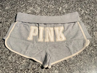 NUEVO XL VS ROSA GRIS JASPEADO RIZO PLIEGUE SOBRE PANTALONES CORTOS GRÁFICOS A CULATA Foto 1 de 4