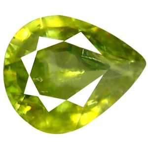 1,09 quilates llamativo corte pera (8 x 6 mm) Pakistán verde esfena piedra preciosa natural - Imagen 1 de 1
