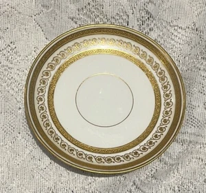 Antique William Guerin Limoges France Saucer Heavily Gilded Gold For Replacement - Picture 1 of 5