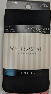 Medias de microfibra opacas ciervo blanco 2 pr - tallas 2, 3 - negras, rojas + bolsa de lavandería gratis Foto 1 de 4