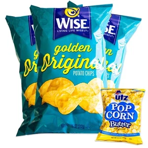 Patatas fritas originales Wise Golden (bolsas de 3,7,5 oz) - palomitas de maíz de mantequilla (2,5 oz) - 4 piezas - Imagen 1 de 4