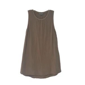 Michael Stars Double Gauze Kleid Damen Large taupe braun 100% Baumwolle ärmellos - Bild 1 von 11
