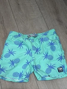 Tom & Teddy Kids Classic Swim Trunks Shorts 5/6 Tropical Pineapple - Picture 1 of 7