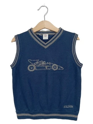 s.Oliver Gilet Enfant Garçon Bleu Motif Voiture Casual (EU 122) - Photo 1/4