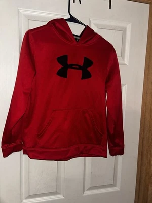 Sudadera con capucha Under Armour para niños jóvenes L roja Foto 1 de 4