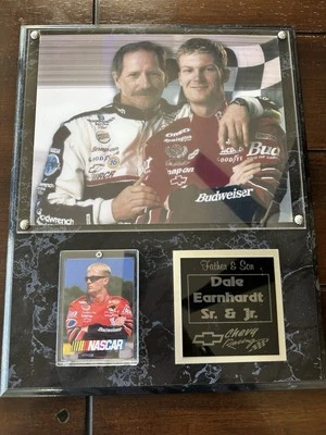 Earnhardt Sr. and Jr. 15 x 12" Placa "Padre e Hijo Foto 1 de 4