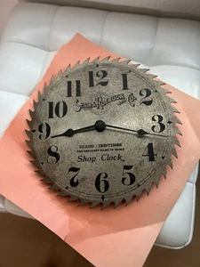 Sears Roebuck and Co. Craftsman Distressed Saw Blade Shop Quartz Clock Untested - Picture 1 of 3