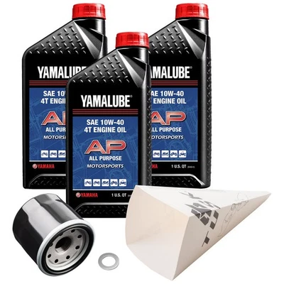 Tusk 4-Stroke Oil Change Kit Yamalube All Purpose 10W-40 For Yamaha Kodiak 700 Foto 1 de 2