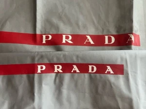 🔴 PRADA sacche borsa scarpe anti polvere o viaggio PVC originali 2 PEZZI - Imagen 1 de 7
