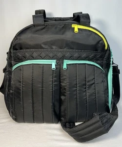 LUG BOXER Tasche schwarz mint gelb sportlich Wochenende Sporttasche Overnighter - Bild 1 von 22