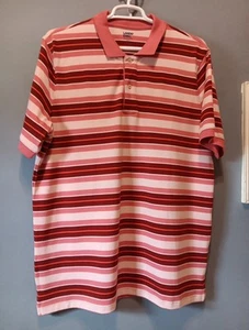 Camisa Polo Lands End Para Hombre XLT Manga Corta Rosa Rayas - Imagen 1 de 11