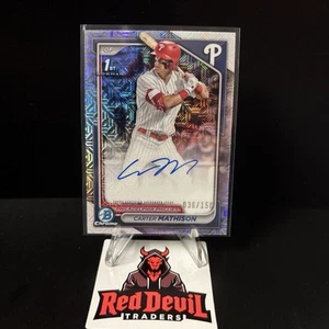 2024 Bowman Draft - Chrome Prospect Autographs Carter Mathison #CPA-CMA... - Picture 1 of 2