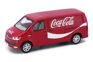 VW Volkswagen T6 Transporter - RHD - Coca Cola - Piccolo 1:64 - Foto 1 di 6