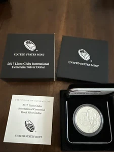 2017 P Lions Club International Commemorative Proof Silver Dollar - Picture 1 of 2