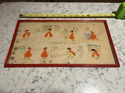 Caperucita Roja acuarela vintage Foto 1 de 4