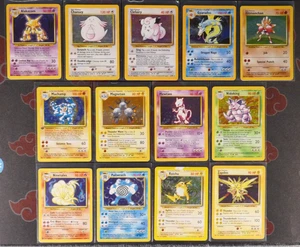 MP/HP (Unlimited) NEAR-COMPLETE Pokemon 13/16 HOLO-RARE Card BASE Set 102 WOTC#7 - Picture 1 of 10